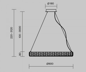 Подвесной светильник Maytoni MOD335PL-L40CH3K
