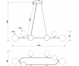 Подвесной светильник Freya FR5222PL-08B