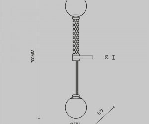 Настенный светильник (бра) Maytoni MOD287WL-02BS