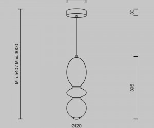 Подвесной светильник Maytoni MOD362PL-L10BG3K