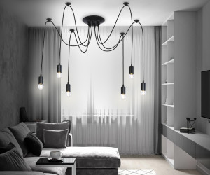 TR8178/6 BK черный E27 max 40W D630*910