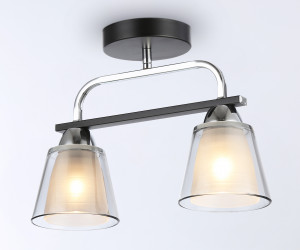 TR303231/2 BK/CH/SM/FR черный/хром/дымчатый/белый матовый E27*2 max 60W 340*120*250