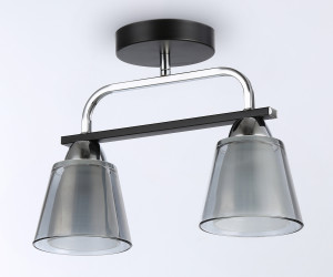 TR303231/2 BK/CH/SM/FR черный/хром/дымчатый/белый матовый E27*2 max 60W 340*120*250
