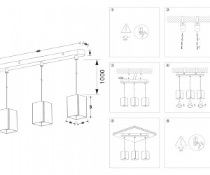 TN5141/3 BK черный E27/3 max 40W 400*80*1150