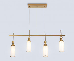 LH55274/4 BS/FR латунь/белый матовый E14*4 max 40W 845*65*1150