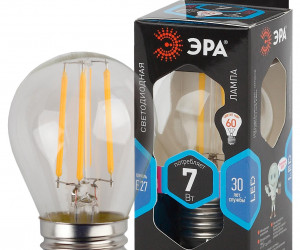 Лампа светодиодная  ЭРА F-LED P45-7w-840-E27