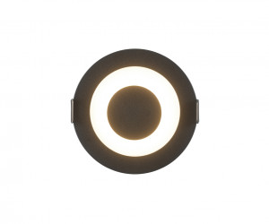 DK2500-BK Встраиваемый светильник, IP 20, 5 Вт, LED 3000, черный, алюминий