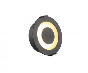 DK2500-BK Встраиваемый светильник, IP 20, 5 Вт, LED 3000, черный, алюминий