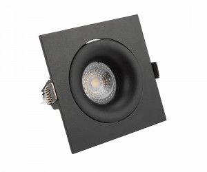 DK2121-BK Встраиваемый светильник, IP 20, 50 Вт, GU10, черный, алюминий