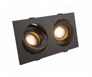 DK2122-BK Встраиваемый светильник, IP 20, 50 Вт, GU10, черный, алюминий