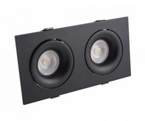 DK2122-BK Встраиваемый светильник, IP 20, 50 Вт, GU10, черный, алюминий
