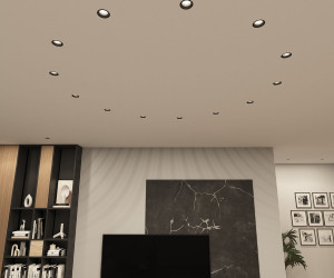 DK3055-BK Встраиваемый светильник, IP 20, 10 Вт, GU5.3, LED, черный, пластик