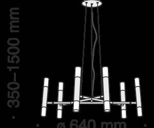 Подвесной светильник Maytoni MOD031PL-12B