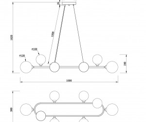 Подвесной светильник Freya FR5222PL-08B1