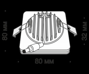 Встраиваемый светильник Technical DL2001-L7B4K