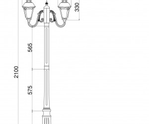 Садово-парковый светильник Outdoor O028FL-03BZ