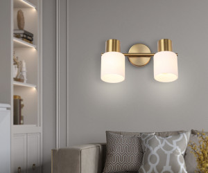 TR3969/2 BS/FR латунь/белый матовый E27*2 max 40W 260*80*210