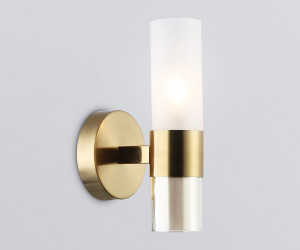 LH55116 BS/FR/TI латунь/белый матовый/янтарь E14 max 40W 130*100*225