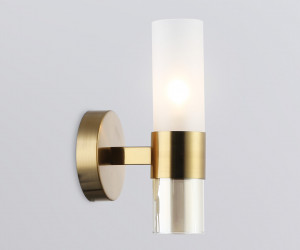 LH55116 BS/FR/TI латунь/белый матовый/янтарь E14 max 40W 130*100*225