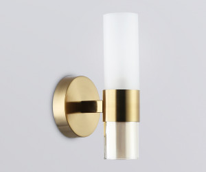 LH55116 BS/FR/TI латунь/белый матовый/янтарь E14 max 40W 130*100*225