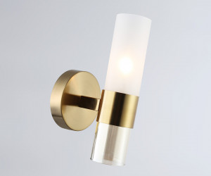 LH55116 BS/FR/TI латунь/белый матовый/янтарь E14 max 40W 130*100*225