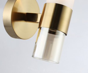 LH55116 BS/FR/TI латунь/белый матовый/янтарь E14 max 40W 130*100*225