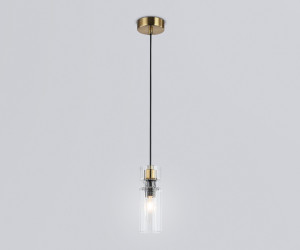 LH56111 BK/BS/CL черный/латунь/прозрачный E14 max 40W D65*1500