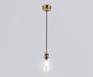 LH56111 BK/BS/CL черный/латунь/прозрачный E14 max 40W D65*1500