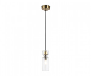 LH56111 BK/BS/CL черный/латунь/прозрачный E14 max 40W D65*1500