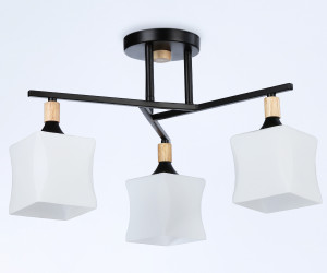 TR9493/3 BK/FR черный/белый матовый E27/3 max 40W D470*280