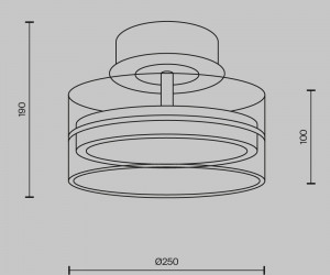 Потолочный светильник Maytoni MOD348CL-L18BBS3K