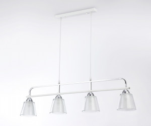 TR303242/4 WH/CH/CL/FR белый/хром/прозрачный/белый матовый E27*4 max 60W 870*120*780