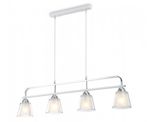TR303242/4 WH/CH/CL/FR белый/хром/прозрачный/белый матовый E27*4 max 60W 870*120*780