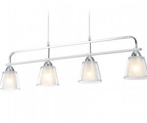 TR303242/4 WH/CH/CL/FR белый/хром/прозрачный/белый матовый E27*4 max 60W 870*120*780