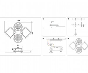 FA431/4 CF кофе 108W 750*580*80 (ПДУ РАДИО 2.4G)