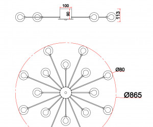 Потолочный светильник Freya FR5242CL-16BS1