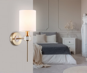 LH72375 DBS/WH темная латунь/белый E14 max 40W 190*120*370