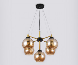 TR9026/5 BK/TI черный/янтарь E27 max 40W D580*600