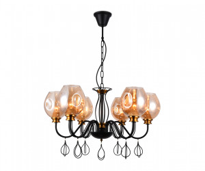 TR9055/6 BK/TI черный/янтарь E27 max 40W D700*850