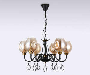 TR9055/6 BK/TI черный/янтарь E27 max 40W D700*850