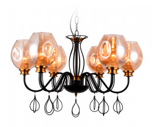 TR9055/6 BK/TI черный/янтарь E27 max 40W D700*850