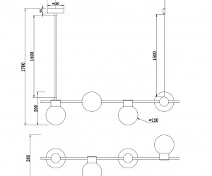 Подвесной светильник Freya FR5232PL-04B