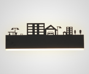 Настенный светильник 6012W-390 16W BK 000022087