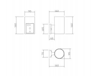 Настенный светильник (бра) Outdoor O419WL-01B