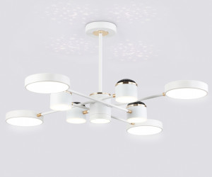 FL51627/9+4 WH/FGD белый/золото 132W 3000-6000K D850*370 (без ПДУ)