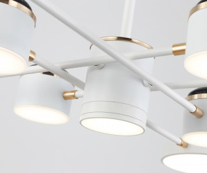 FL51627/9+4 WH/FGD белый/золото 132W 3000-6000K D850*370 (без ПДУ)