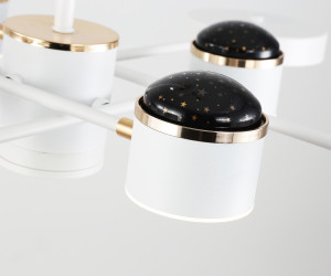 FL51627/9+4 WH/FGD белый/золото 132W 3000-6000K D850*370 (без ПДУ)