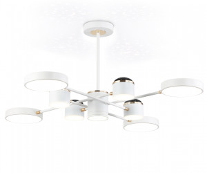 FL51627/9+4 WH/FGD белый/золото 132W 3000-6000K D850*370 (без ПДУ)