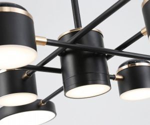 FL51629/9+4 BK/FGD черный/золото 132W 3000-6000K D850*370 (без ПДУ)