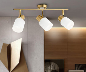 TR3972/3 BS/FR латунь/белый матовый E27*3 max 40W 460*80*140